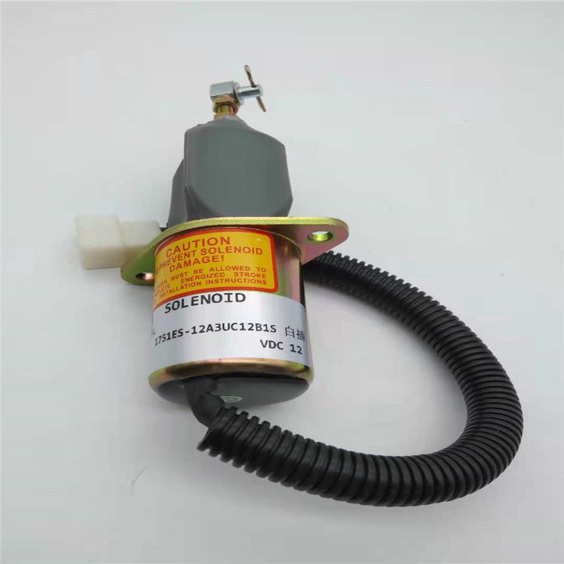 Van điện từ dừng 1751ES-12A3UC12B1S Phù hợp với phích cắm trắng YANMAR SA-4673-S 60-5 12V