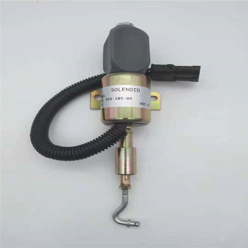 D59-105-04 Van điện từ dừng 12V phù hợp cho động cơ diesel máy xúc Cummins