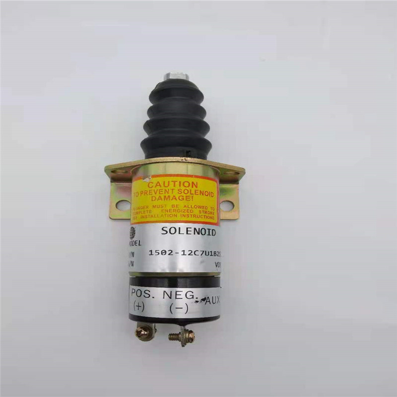 1502-12C7U1B2S1 Van điện từ dừng phù hợp cho phụ tùng máy xúc Cummins 12V