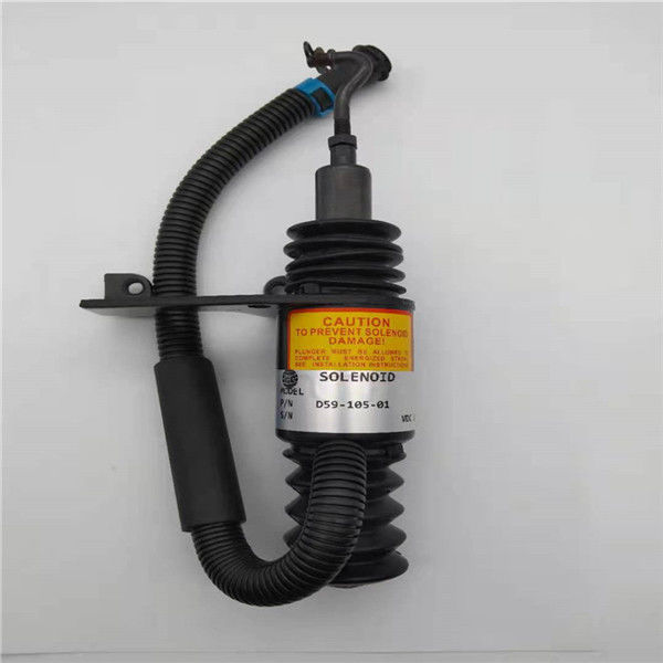 D59-105-01 Van điện từ dừng phù hợp cho các bộ phận động cơ máy xúc Dongfeng 24V